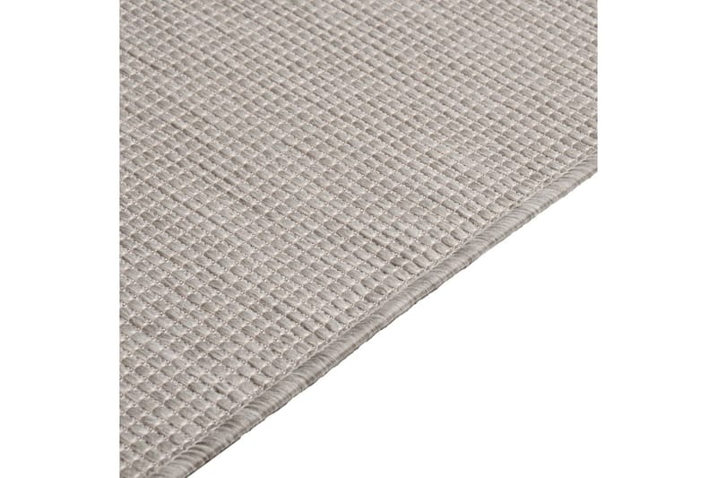 Utendørs flatvevd teppe 120x170 cm gråbrun - Taupe - Tekstiler - Tepper & Matter - Utendørstepper