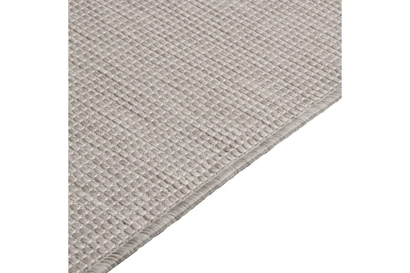 Utendørs flatvevd teppe 140x200 cm gråbrun - Taupe - Tekstiler - Tepper & Matter - Utendørstepper