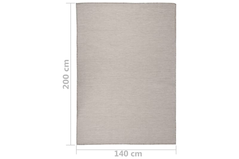 Utendørs flatvevd teppe 140x200 cm gråbrun - Taupe - Tekstiler - Tepper & Matter - Utendørstepper