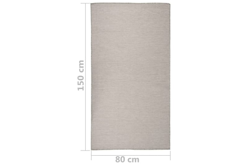 Utendørs flatvevd teppe 80x150 cm gråbrun - Taupe - Tekstiler - Tepper & Matter - Utendørstepper