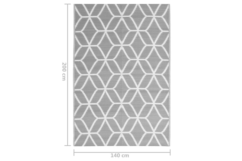 Uteteppe grå 140x200 cm PP - Grå - Tekstiler - Tepper & Matter - Utendørstepper