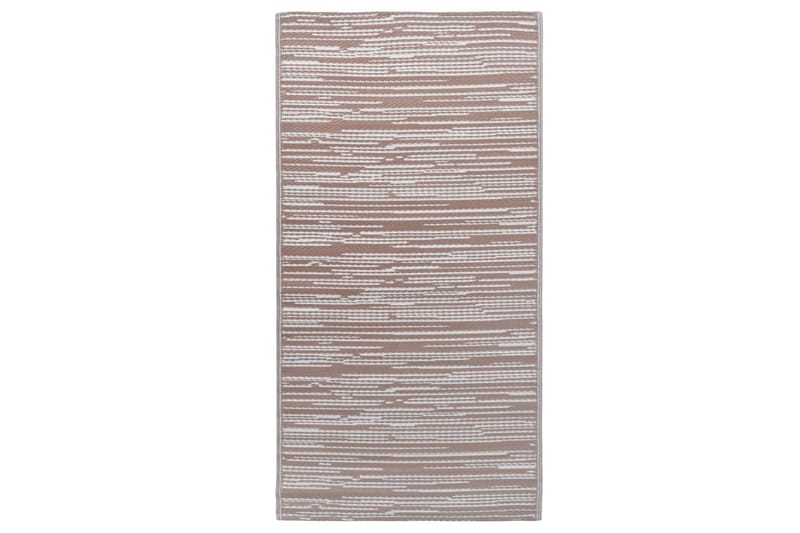 Uteteppe gråbrun 140x200 cm PP - Taupe - Gummiert tepper - Plastmatte balkong - Små tepper - Mønstrede tepper - Store tepper - Balkongmatte - Håndvevde tepper - Utendørstepper