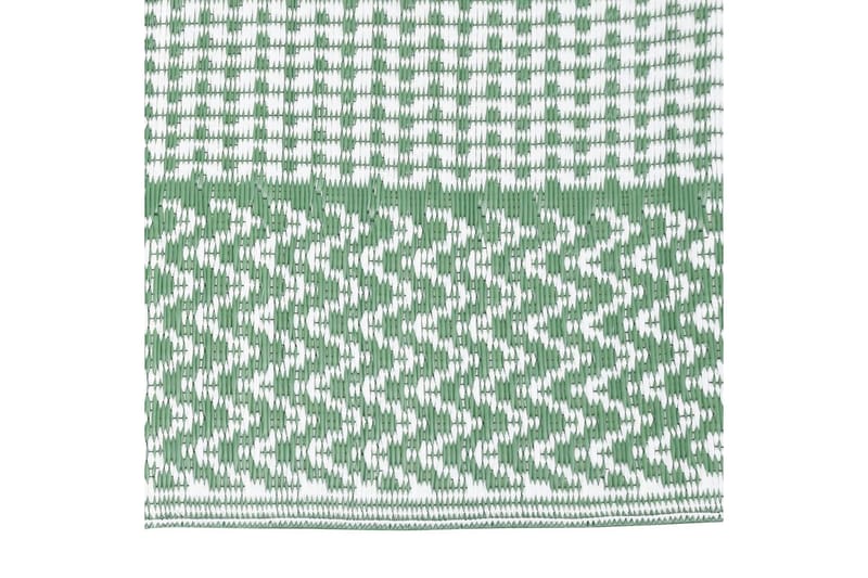 Uteteppe grønn 190x290 cm PP - grønn - Gummiert tepper - Plastmatte balkong - Små tepper - Mønstrede tepper - Store tepper - Balkongmatte - Håndvevde tepper - Utendørstepper